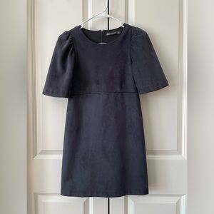 Zara Trafaluc Faux Suede Black Mini Dress Women‘s Sz Xs lined